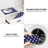 Table Mats Drying Mat Navy Blue Polka Dots Heat Insulation Holder Dish Cup Draining Pad Kitchenware