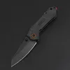 CK6280 Cuchillo plegable de bolsillo 8CR13MOV BLADA NEGRA PIELLA Fibra de carbono Mango de senderismo de supervivencia para acampar al aire libre con caja minorista