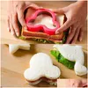 Cake Tools Sandwich Cutter Set For Kids Easter Animal Dinosaur Stainless Steel Bread Mod Metal Forms Cookie Cutters Biscuit Mold Dro Dh2Mn