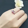 Cluster Rings 925 Sterling Silver Natural Garnet Gemstone Fine Jewelry Wedding For Women Open J050701ags