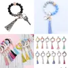 Party Favor Saint Valentin Sile Perlé Bracelet Porte-clés Avec Gland Pour Femmes Bracelet Porte-clés Bracelet Drop Livraison Maison Jardin Fe Dhzkg