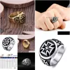 Cluster Ringe Kreatives Design Klassische Punk Hohe Qualität Metall Templer Ritter Kreuz Ring Männer Religiöser Stil Rock Biker Schmuck GIF Dh2Ve