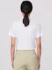 Kvinnor Bluses Ladies Office Solid Versatile Slim-Fit Shirts Female Summer Casual Short Sleeve Light Strech Bamboo Fiber Dress Shirt