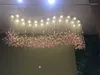 Candelabros Lámpara de araña LED Cristal de Murano Piedra Colgante Lámpara colgante Art Deco Escalera interior Cocina Isla Bar