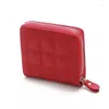 Wallets Plaid Briefcase Women's Wallet Fashion Women Zipper Hasp Cute Student Small PU Coin Purse Card Bag For