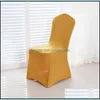 Chair Covers Solid Colors Wedding Ers Comfortable Simple Style Elastic Force Seat Er El Decorations Supplies Mti Color 6 4Gx C Rw Dr Otqjw