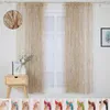 Kurtyna nowoczesna okienna dekoracje do drzwi sznurka domowa lśniący dekoracyjny do salonu 100x200 cm stały kolor