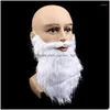 Décorations de Noël Party Performance Props Père Noël Barbe Blanche Sourcils Faux Ensemble Hallowee Décoration de Noël Drop Livraison Accueil Dht5D