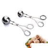 Cooking Utensils Stainless Steel Meatball Clip Tongs Professional Sphere Mold For Ice Cream Or Meat Drop Delivery Home Garden Kitche Dhc8X