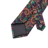 Bow Ties SN-1664 Hi-Tie Purple Paisley Krawatte Hanky ​​Manschettenknöpfe Set 2023 Mode Herbst Corbatas Seidengroßhandel