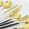 Geschirr-Sets, 4-teilig, Roségold, Geschirr-Set, Edelstahl, Besteck, Messer, Gabel, Löffel, Küche, Hochzeit, Besteck, Abendessen, Besteck