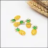 Charms 20 stcs/pack 11.5 24,5 mm Mooie fruitanijn Pineapple hanger voor oorbellen Druppel Alloy sieraden maken Bevindingen handgemaakt email Delive otgjx