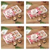 Gift Wrap 23.5x16.5x5cm Blomma mönster dricker Mooncake Box med handtag Biscuit Candy Chocolate Pastry Packing Boxes100pcs Drop Deli Dhhhq