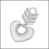 Charms 2022 Oro / Argento Colore Cuore Smalto Ciondolo Di Cristallo Fai Da Te Gioielli Fatti A Mano Che Fanno Accessori Forniture All'ingrosso Vd894Charms Drop Otteb