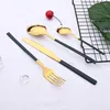 Yemek takımı setleri 24pcs/set set paslanmaz çelik gümüş bıçak çatal kahve kaşık çatal bıçak takımı yemek ev sofra sofra takımı bulaşık makinesi