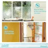 Window Stickers Flowers Glue-free Transparent Crystal Plate Coffee Table Mat Glass Ice Sunscreen Heat Insulation Curtain Film