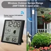 Horloges de table Bureau Geevon Réveil Station météo Montre d'intérieur avec jauge de température et d'humidité Phase de lune numérique Snooze1
