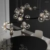 Chandeliers Modern Glass Bubble Ceiling Nordic Living Room Pendant Lamp Restaurant LED Lighting Kitchen Home Decor Hanging Light