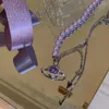 Hanger kettingen mengjiqiao trend elegante parel paarse kralen choker ketting voor vrouwen meisjes mode hartruimte kristallen feest sieraden