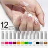 Kits de arte unhas pintadas conjuntos de gel elegante pintura de pintura led 12 cores para design