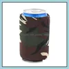 Drinkware Handle Solid Color Drink Beer Cup er Neoprene Can Cooler Insators dryck Kylare Koozies flaskor Hylsa Drop Delivery Ho Dhooj