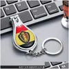 Openers Footballteam Fans Small Gift Flag Pattern Nail Clipper Bottle Opener Keychain Souvenir Zxf7 Drop Delivery Home Garden Kitche Dhoiz