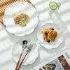 Plates European Ceramic Plate Restaurant Desktop Afternoon Tea Dessert Organizer Simplicity Salad Bowl Modern Home Decoration