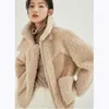 Women's Fur Coat Women Winter Fashion Thick Warm Outerwear Sheep Shearling Coats Female Lady Composite Lambswool Wool Jackets