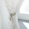 Curtain Romantic Bronzing Silver Window Soft High Quality Home Decor Gold Foil See Through Easy Install