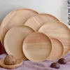 Assiettes rondes plateau en bois de hêtre Style japonais assiette de rangement accessoires de photographie pour après-midi thé Snack fruits Studio Po Shoot