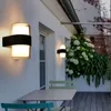 Накрытые настенные лампы светодиодные водонепроницаемые современные северные стиль в крыльце крыльца садовая лампа 9W 18W 110 В 220 В 230 В