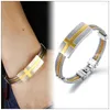 Linkarmbanden 7.67 "15 mm 316L roestvrij staal zilvergoud kleur draad dames armband bangle kruisvorm cadeau