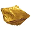 Opakowanie prezentowe 100pcs kwadrat słodyczy cukierki czekolada lolly papier aluminiowy folia opakowania folia złota upuszcza dostawa dom ogrodowy supplent impreza dhpc5