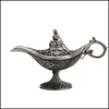 Doftlampor Fairy Tale Aladdin Magic Lamp Thurible Vintage Censer Creative Metal Aroma Burner MTI Color r￶kelsebr￤nnare anl￤nder 1 OTSEM