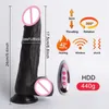 Yetişkin Masajı Gerçekçi Yapay Penis Vibratör Kablosuz Uzaktan Isıtma Teleskopik Dildos Vantuz Titreşimli Penis Büyük Horoz Kadınlar için Seks Oyuncakları