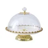 Borden keramische cake stand portie schotel huisdecor candy bord fruitrek met koepelschotel Europese stijl voor bruiloftsfeestje