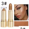 Bronzers Highlighters Drop Handaiyan Bright Color Longlasting Concealer Foundation Highlight Threensional High Light Repair Rod 3 Dh6Fa