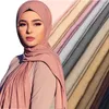 Etnisk kläder mode kvinnor tröja hijab halsduk muslimsk sjal vanlig mjuk turban huvudomslag islamiska afrika pannband femme musulman