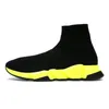 Sock Shoes Speed Trainer Sneakers Designer Casual Shoe Mens Womens Chaussures triple black white red volt outdoor Clear Sole Lace-Up