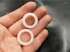 Cluster Rings Natural Hetian White Jade Jewelry Gemstone Band Ring Stones For Women Men Jewellery Stone