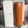 Bouteilles d'eau 20 oz bouteille maigre double paroi en acier inoxydable gobelets sous vide droit tasse de bière de café livraison directe à la maison Ga Dhxeo