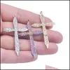 Takılar 1/3pcs Gökkuşağı Sier Renk Renk Çekiç Cross Contex Kolye El yapımı kolye Accessories Charms için Basit Paslanmaz Çelik D OTG8H