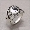 Pierścienie klastra vintage klasyczny styl pionowy plotek kwiatowy Kobiety pierścień urodziny data prezent dekoracja biżuterii mały komputer dhmko