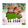 Kerst Decoraties 1Pc Diy Naam Familie Kerstboom Snuisterij Decoratie Ornament Elanden Herten 2022 Vakantie L3 Drop Levering Huis Tuin Fe Dh4Ed