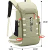 Buitenzakken Gratis Knight 40l Reistas Multi-pocket Waterdichte sportrugzak Grote capaciteit Wandelen Camping Men Vrouwen