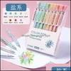 Gelpennen 9 kleuren/set vintage Morandi Pen creatief DIY Diary Journal Ding Graffiti Kawaii Office Stationery School Supplies1 Drop de Dhx5g