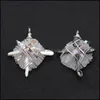 Pendentif Colliers Mode Résine Cristal Enroulement Guérison Charme Collier Reiki Croix Perle Boucles D'oreilles Hommes Femmes Bijoux Accessoiresp D Dhxle