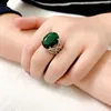 Pierścionki ślubne moda desgin pierścień inkrustowany duży owalny zielony cZ kamienny kryształ dla kobiet prezenty luksusowa biżuteria Dwyg048