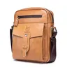 Briefcases Men's Leather Shoulder Messenger Document Bag Head Layer Cowhide Large-Capacity Business Trend Fashion Briefcase