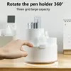 Storage Boxes Pen Holder Great Compartment INS Style 360 Degree Rotatable Divided Brush Cup For Home